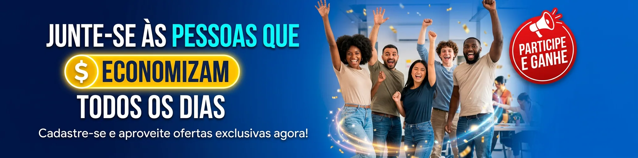 Até 90% OFF em pacotes de créditos